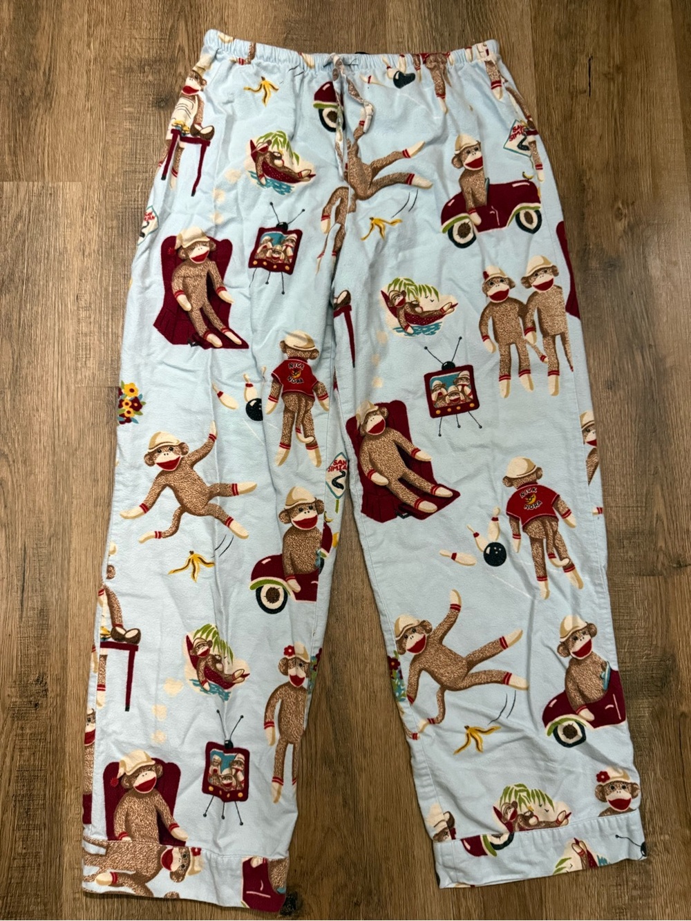 Nick and Nora Sock Monkey Pajama Bottoms